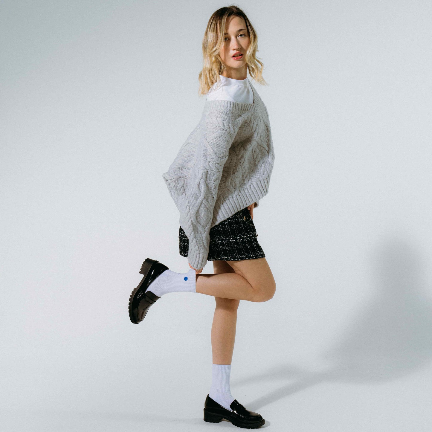 Anti-Blasen Socken Weiß